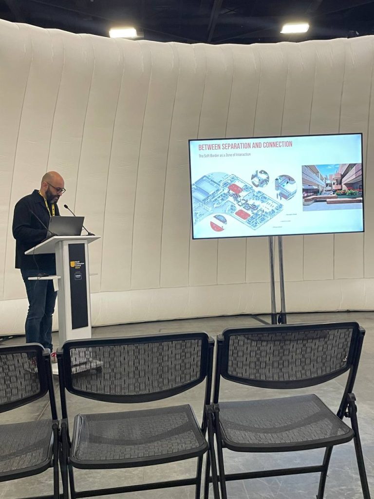 Hooman Talebi, Founder and Director of MARZ Design and Architecture, presenting at WAF 2025 in Miami