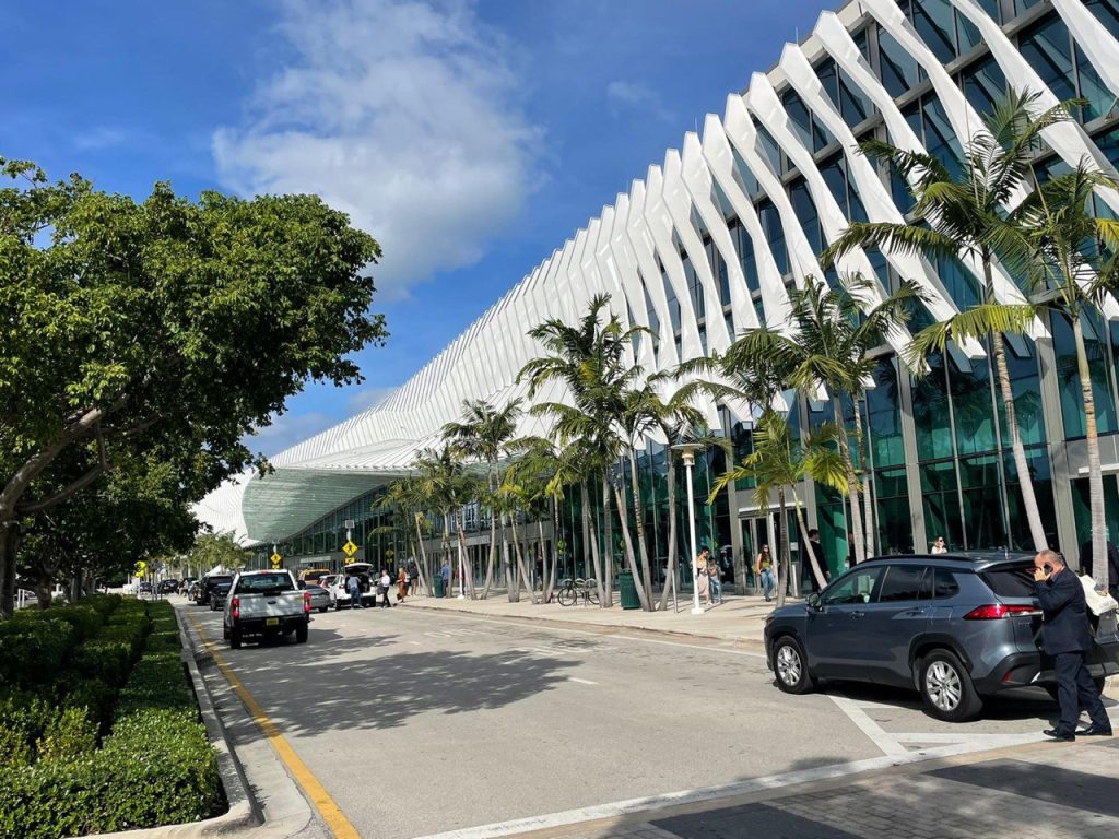MARZ design and architecture's founder director, Hooman Talebi, interacting with other architects and guests at the World Architecture Festival 2025 in Miami